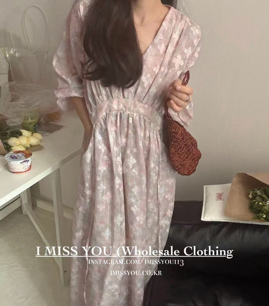Korean APM Collection I Miss You Pink Dress (Instock)
