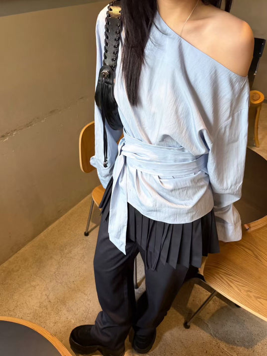 Korean APM Collection Blue Shirt  (Instock)