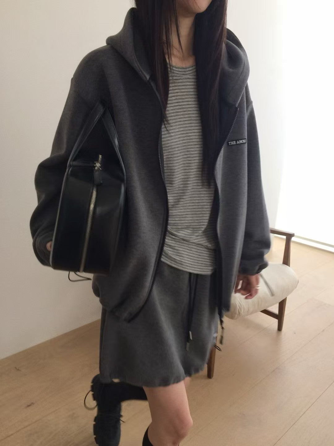 Korean APM Collection Spring Casual Jacket-Navy/Grey (Instock)