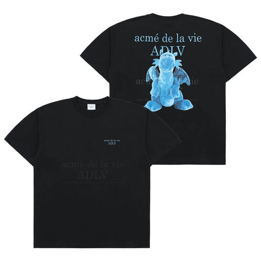 ADLV FUZZY DRAGON ARTWORK SHORT SLEEVE T-SHIRT BLACK (Instock)