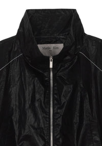 MATIN KIM MATIN COATING CROP BLOUSON IN BLACK (Instock)