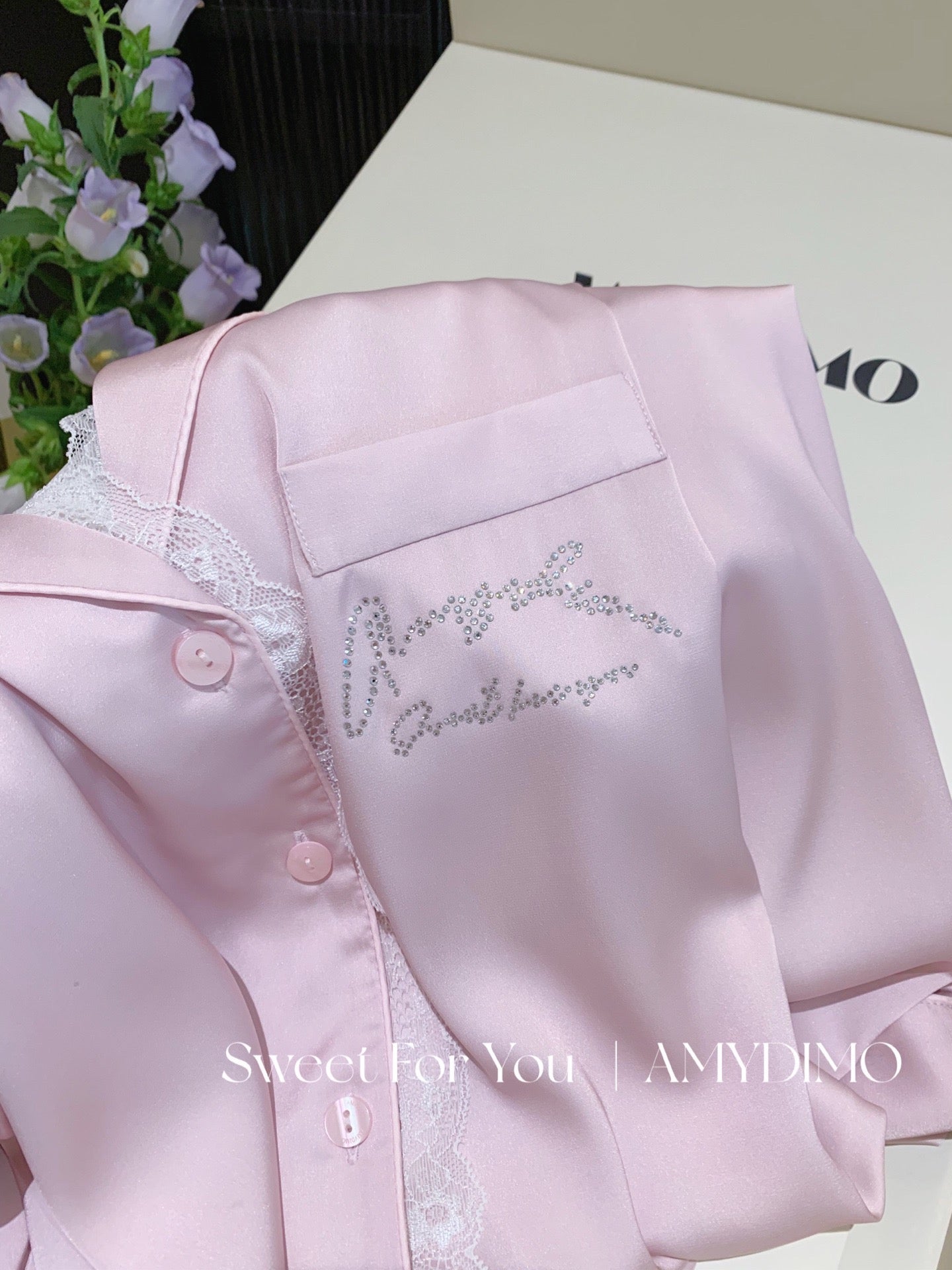 Amydimo Pink Lace Female Pajama(Preorder)