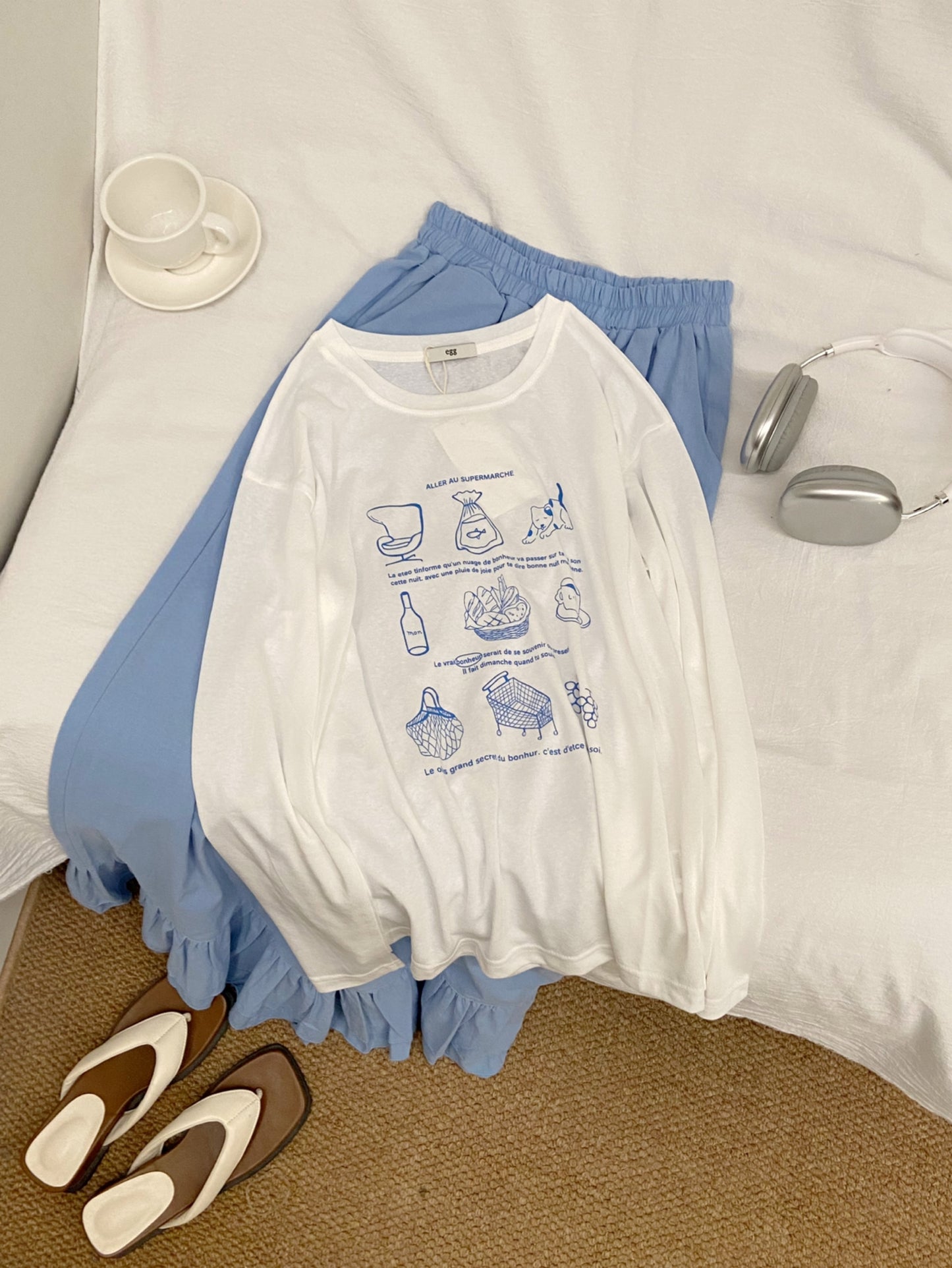 Kelly Designs Casual Graphic Sun Shirt – Two Colors Long Sleeve (Instock)