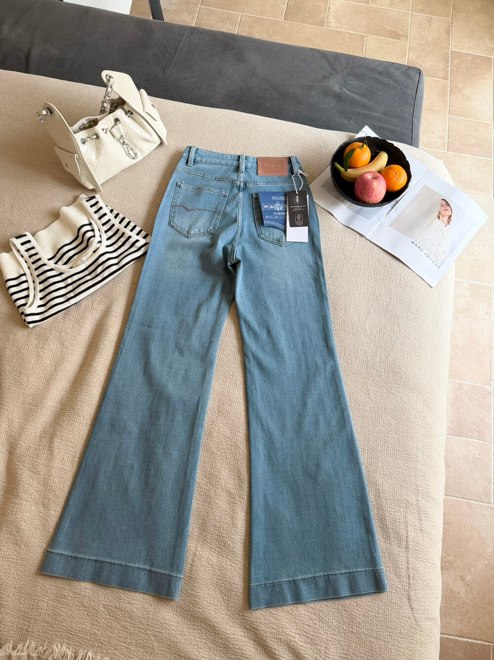 Kelly Designs Four Season Embroidery Butterflies Flare Jeans(Instock)