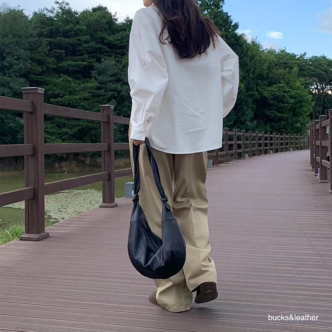 Korean APM Collection BUCKS&LEATHER Black Leather Bag (Instock)