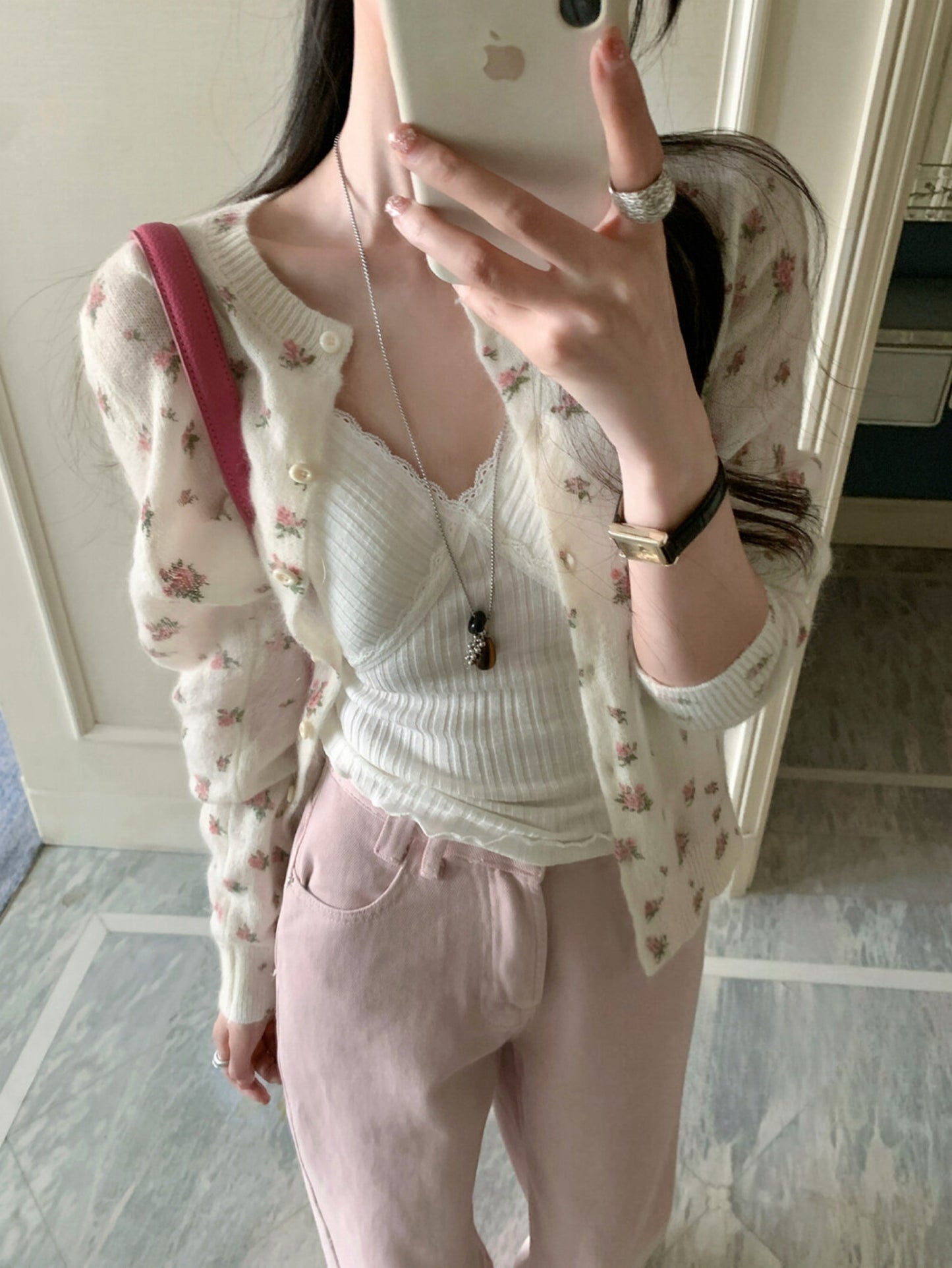 Kelly Designs Floras Beige Mohair Cardigan (Instock)