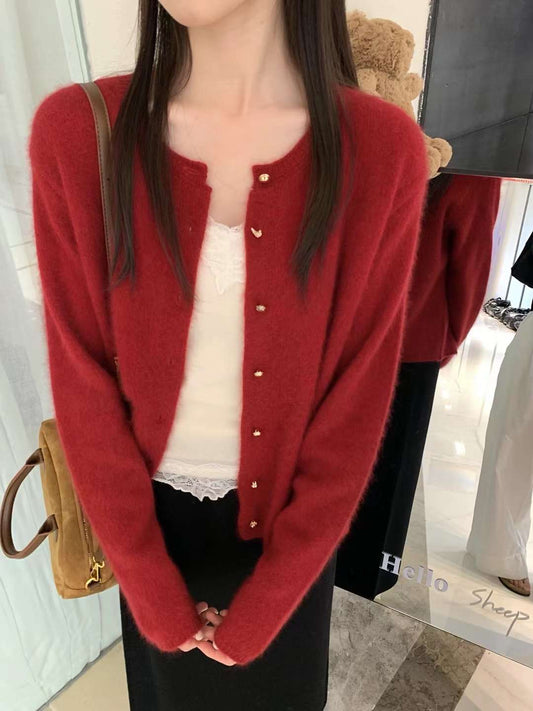 Kelly Designs Raccoon Moon Red Cardigan (Instock)