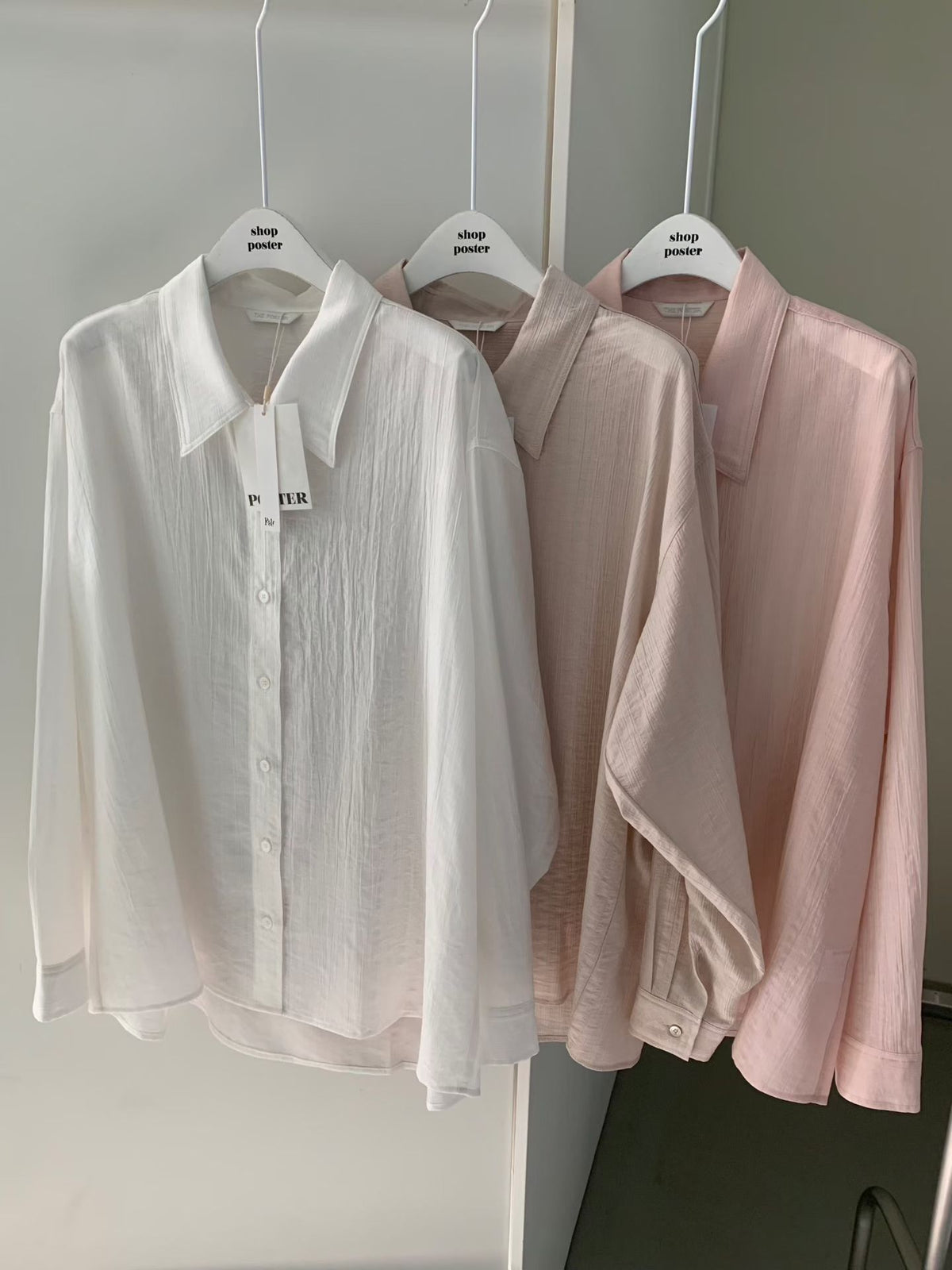 Korean APM Collection Spring Shirt-Khaki/Pink (Instock)
