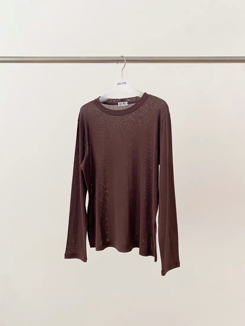 Korean ERUME Lightweight Sheer Long Sleeve Top (Instock)