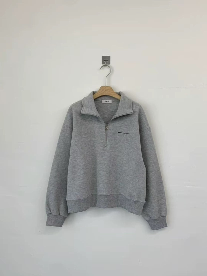 Korean APM Collection Half Zip Up Sweater-2 Colors (Instock)