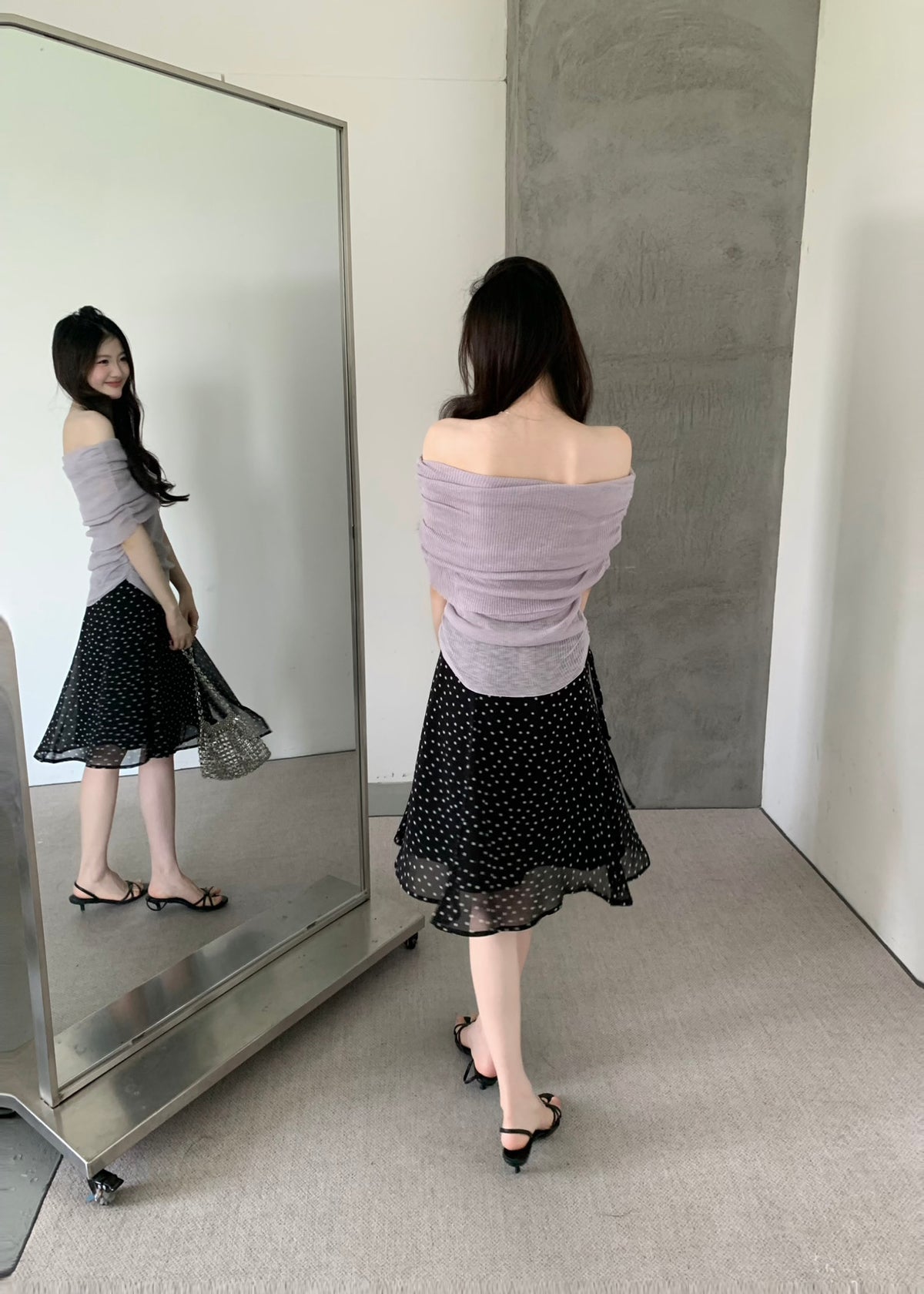 Kelly Designs Off Shoulder Knit Purple Top(Instock)