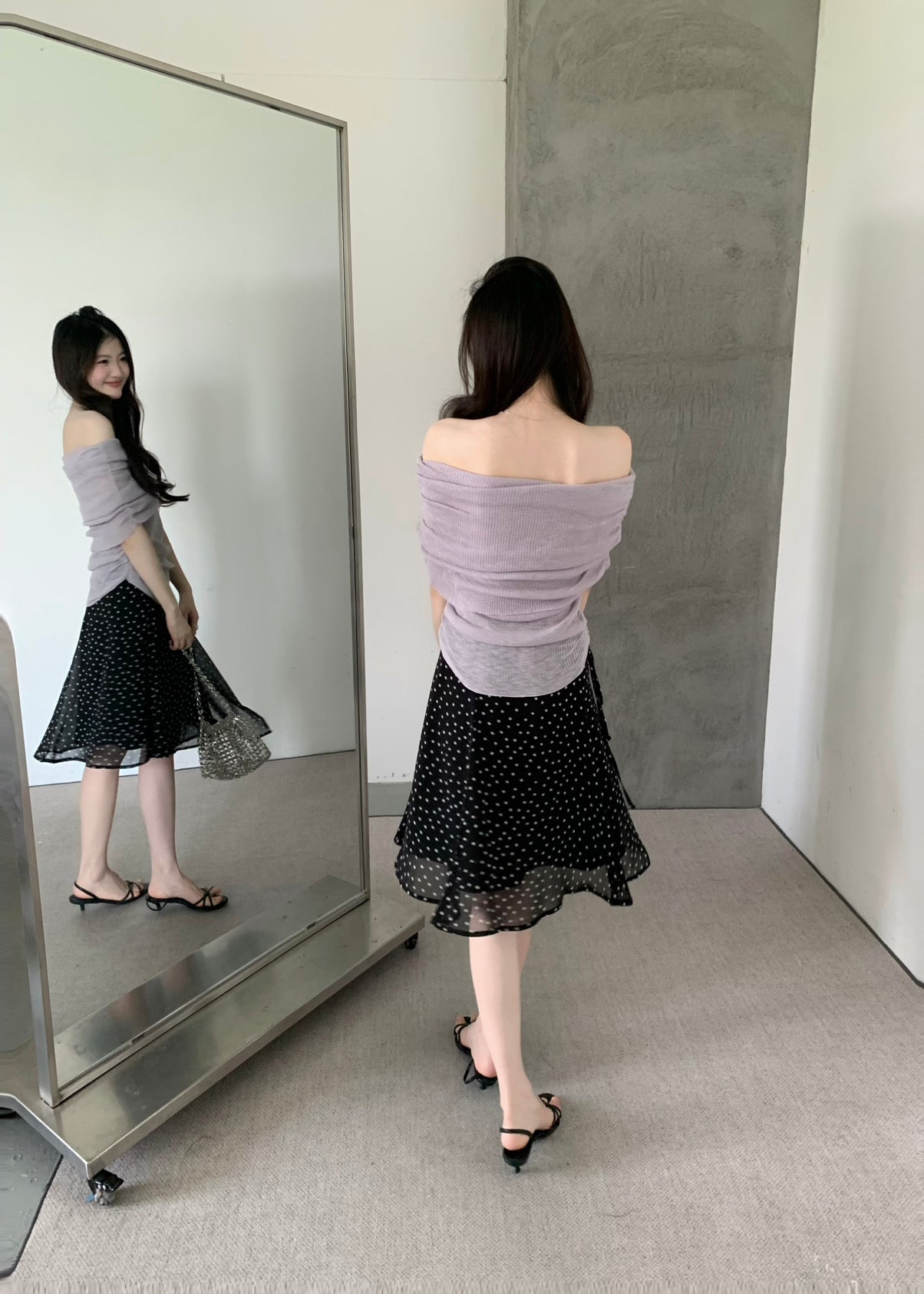 Kelly Designs Off Shoulder Knit Purple Top(Instock)