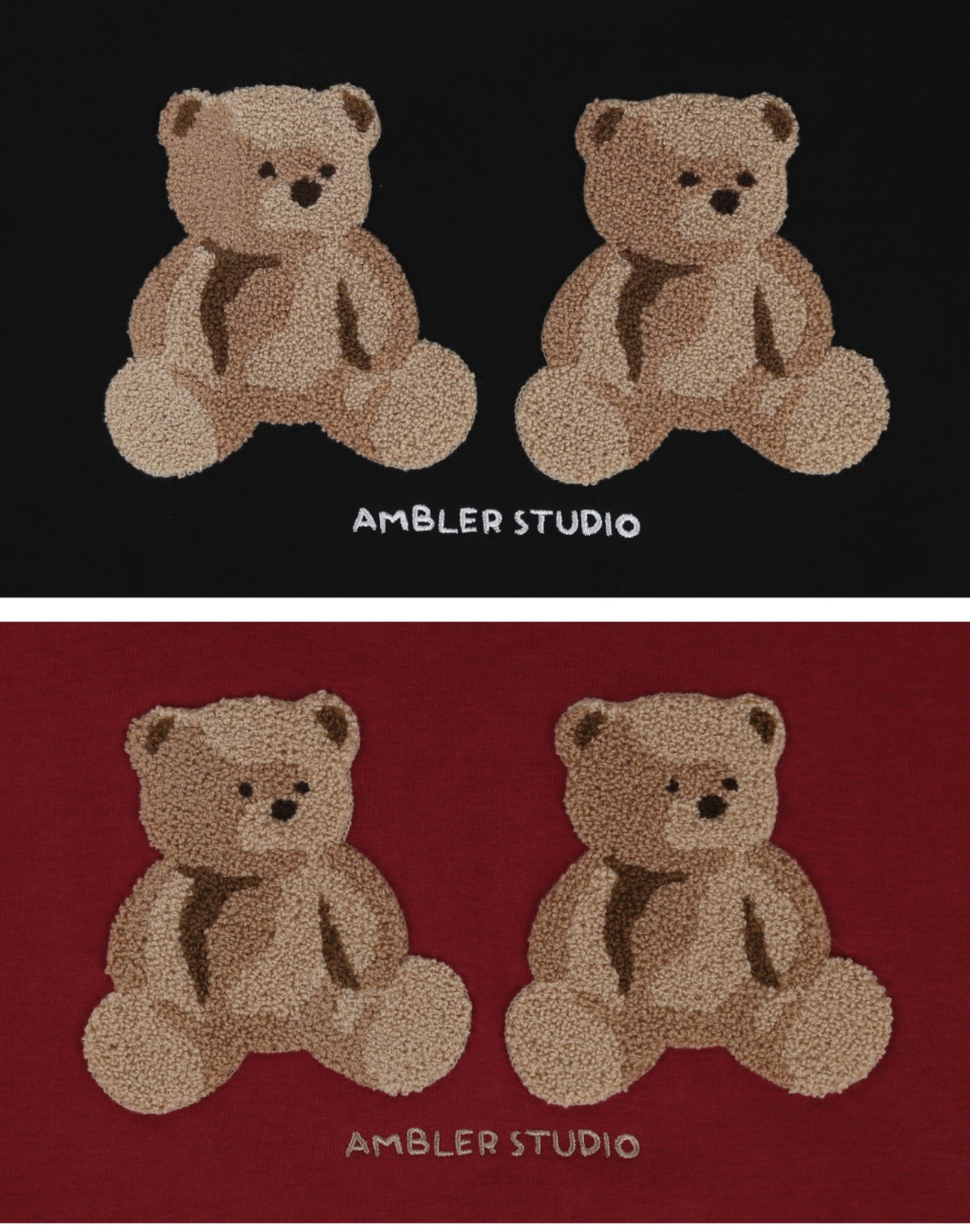 Ambler Big twin bear Black Hoodie (Preorder)