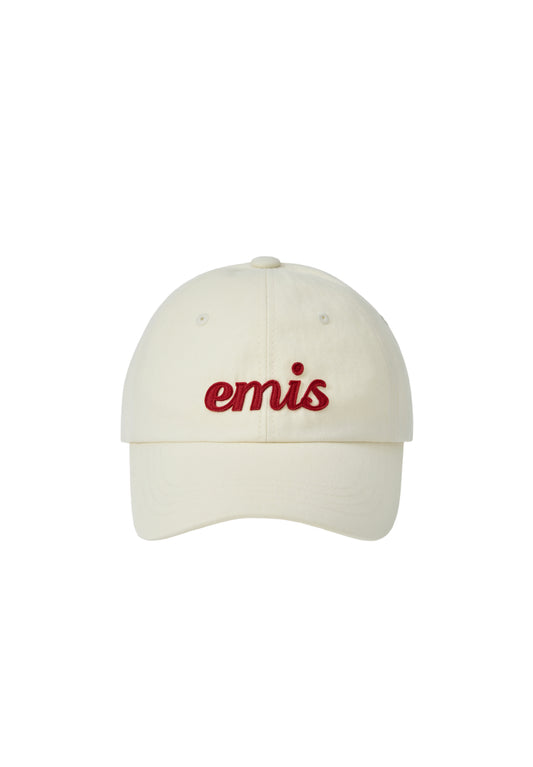 EMIS APPLIQUE BALL CAP-CREAM (Preorder）