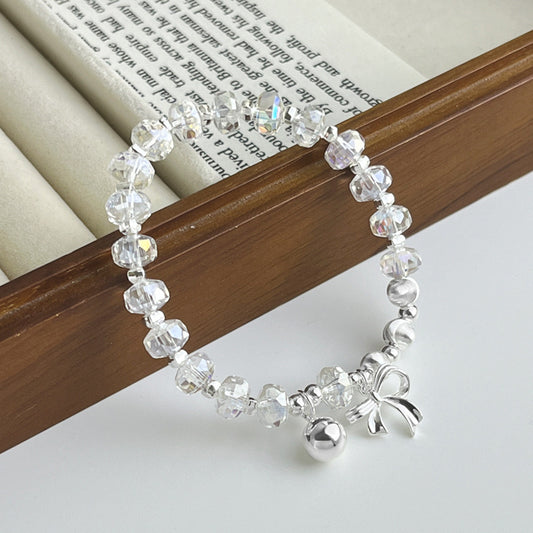 Kelly Designs Bow-Knot Silver Crystal Bracelet (Instock)