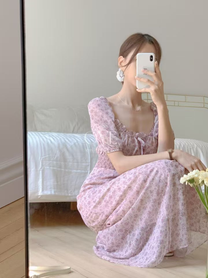 Robe Coréenne APM Collection Rose Fleurie (En stock)