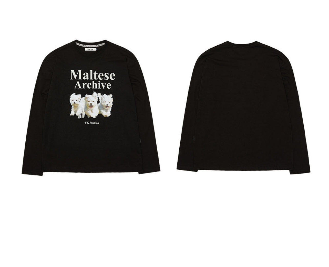 Waikei Maltese archive long sleeve Black tshirt (Instock)