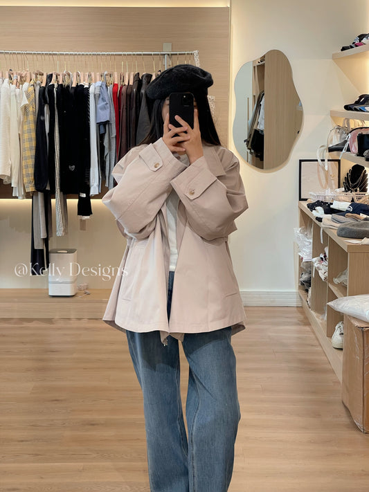 Kelly Designs Oversize Two Colors Cape Trench Coat (Instock)