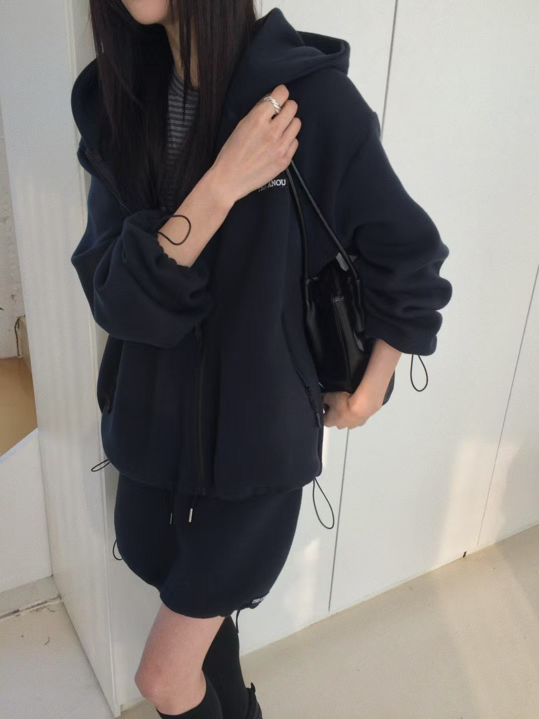 Korean APM Collection Spring Casual Skirt-Navy/Grey (Instock)
