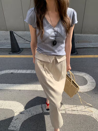 Korean APM Collection V neck Top - 3  Colors (Instock)