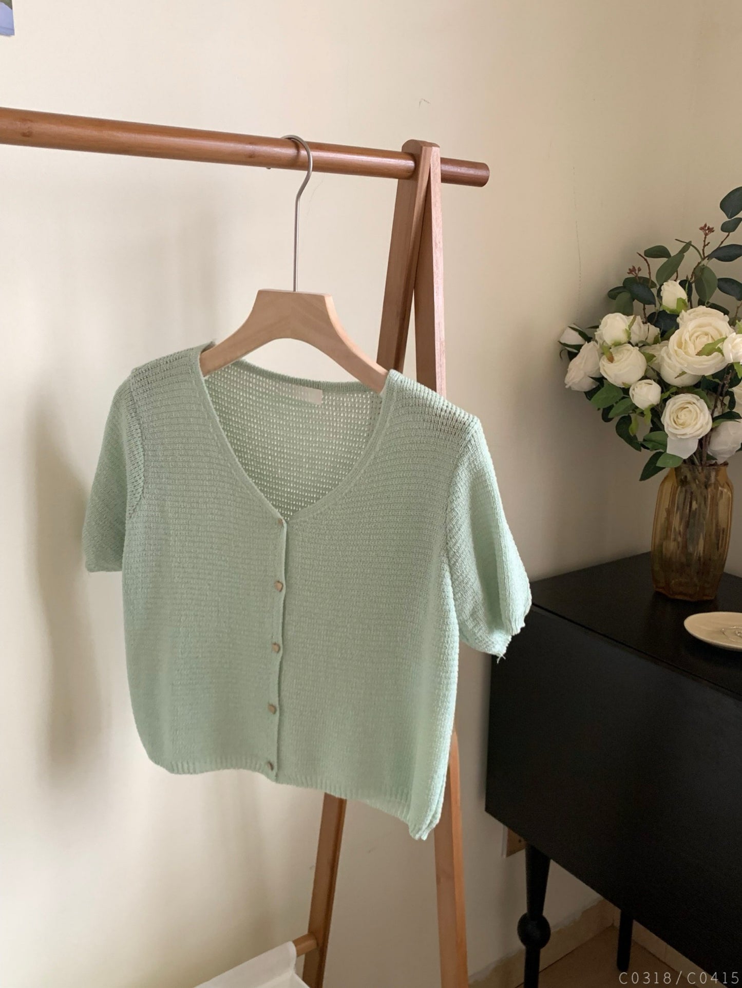 Kelly Designs Short Sleeve Mint Knit Top(Instock)