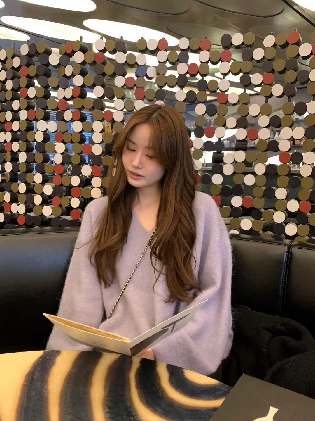 Korean APM Collection Ounce Purple V Neck Sweatshirt (2 weeks)