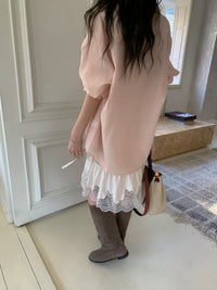 Korean APM Collection Spring Shirt-Khaki/Pink (Instock)