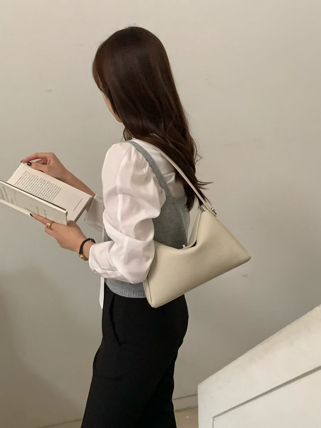 Korean APM Collection Three Colors Leather Bag-2 Straps (Instock)