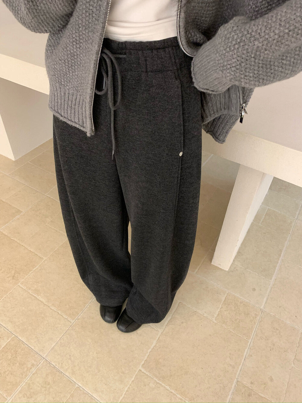 Kelly Designs Fleece-Lined Wool Blend Relaxed Blade-Cut Pants | Upgraded Baby Fleece (Instock)