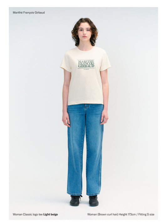 Marithe W CLASSIC LOGO TEE Light Beige(Preorder)