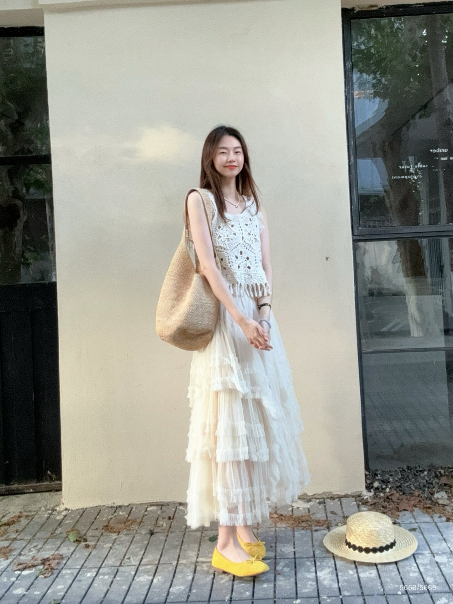 Kelly Designs Layer Beige Skirt & Top (Instock)