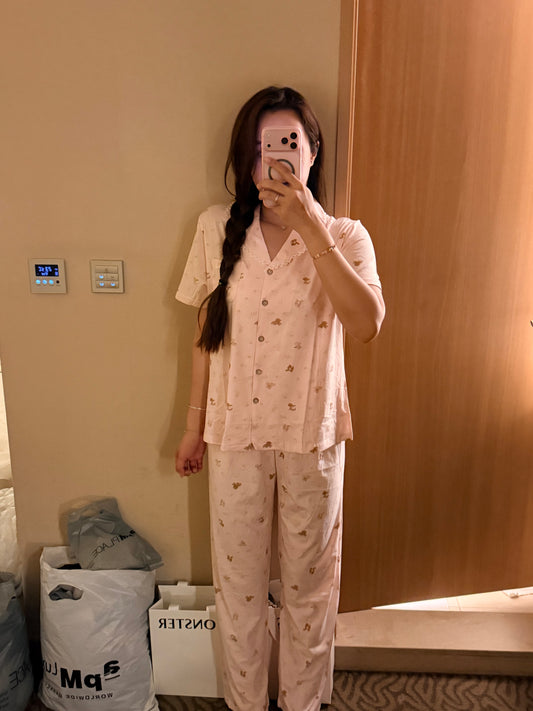 Korean APM Collection 2Pcs Pink Pajamas (Instock)