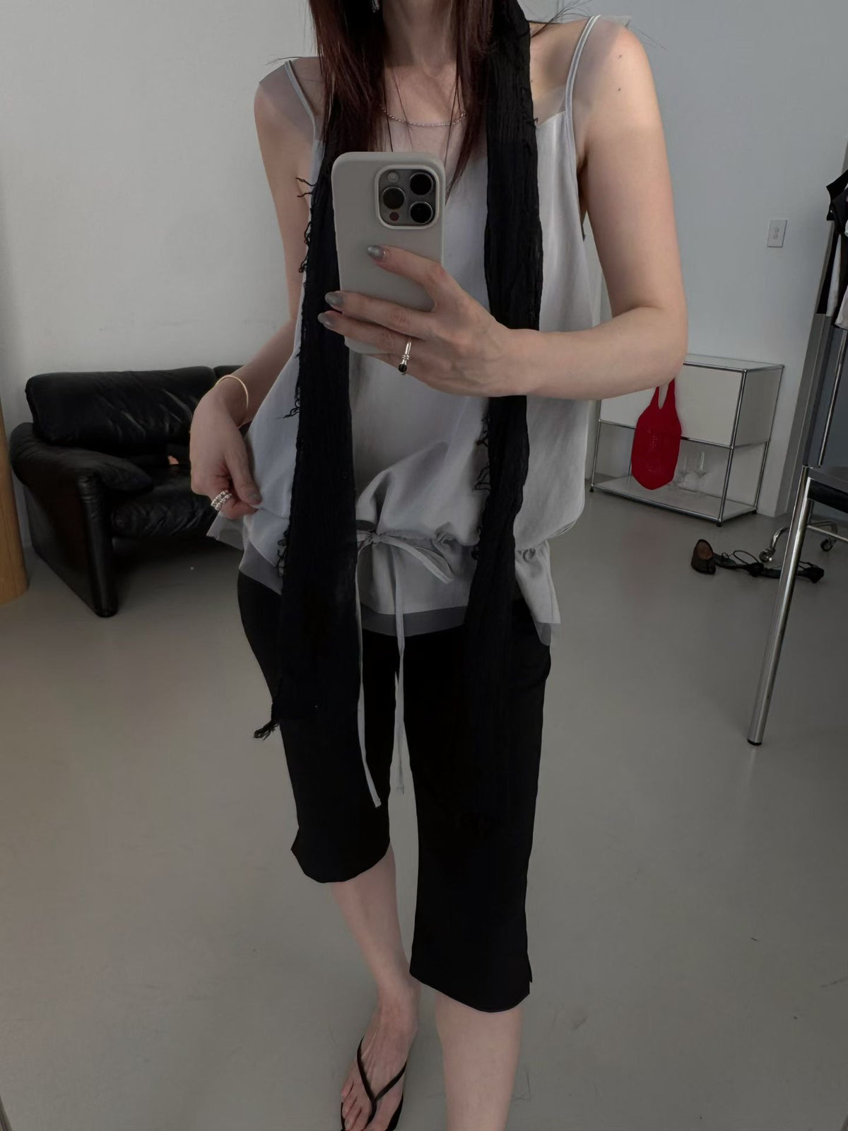 Korean APM Collection Grey Cami Top (Instock)