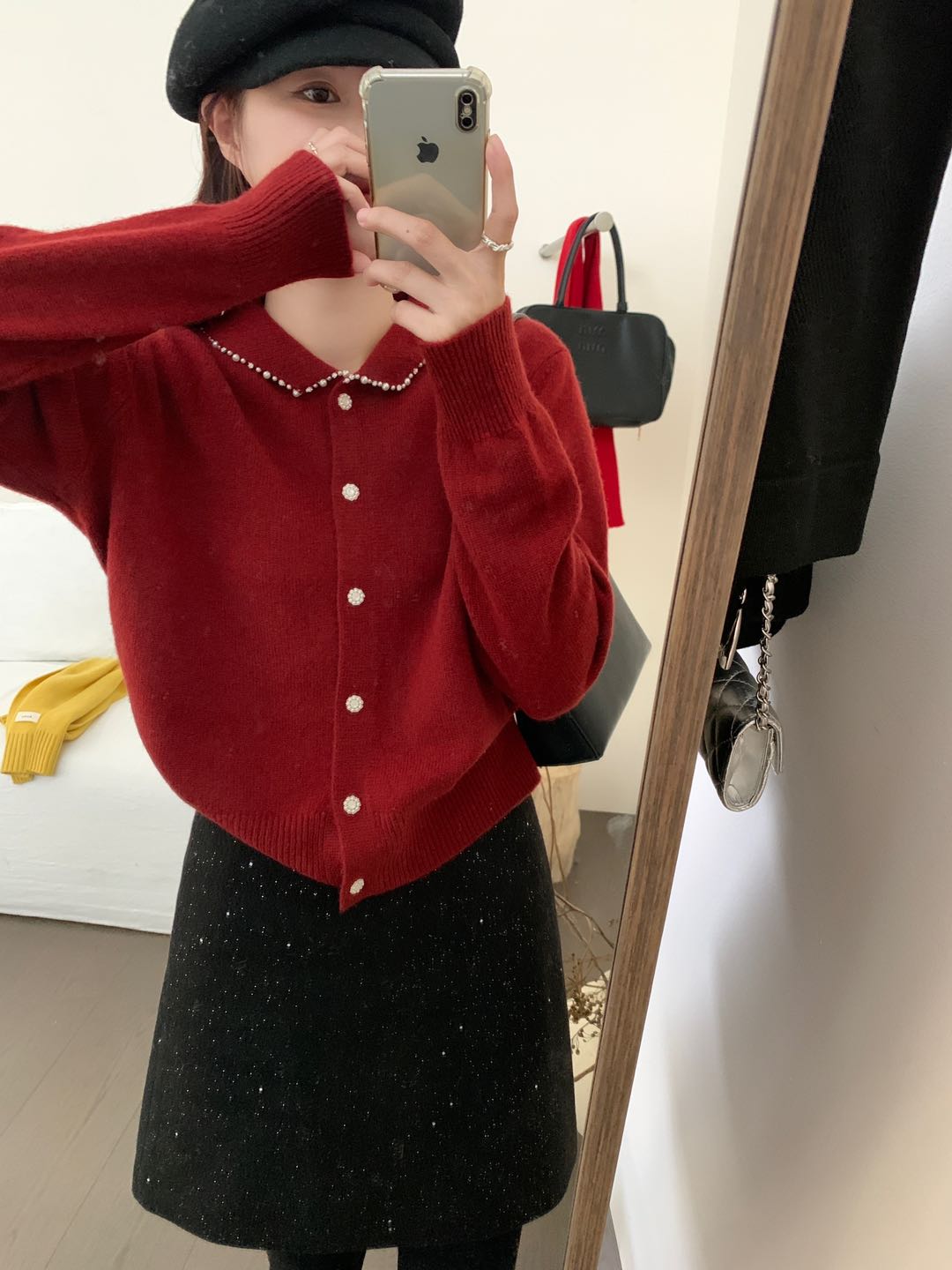 Kelly Designs Wool Red Cardigan (Instock)