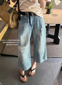 Kelly Designs Casual Blue Jeans With Belt(Instock)