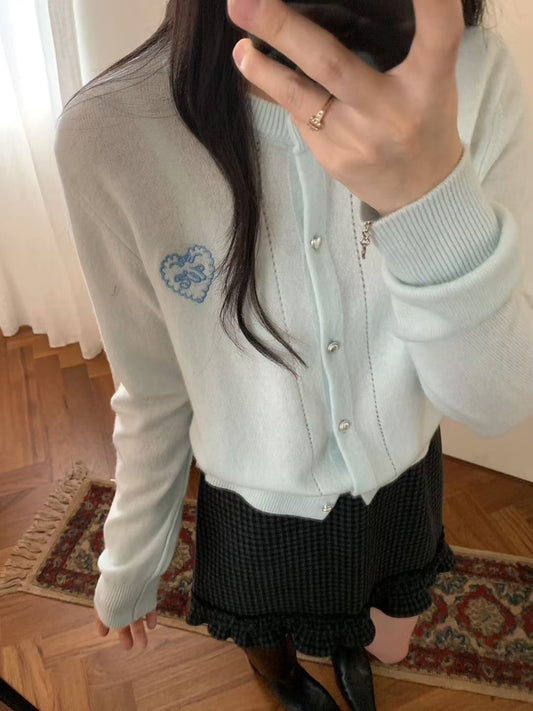 Kelly Designs Light Blue Raccoon Cardigan (Instock)