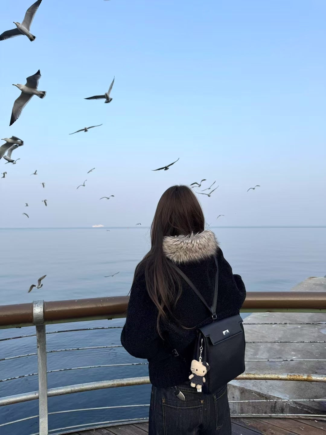 Kelly Designs Eco-Fur Cropped Jacket with Plush Collar – Soft, Warm & Chic (1-2 weeks)