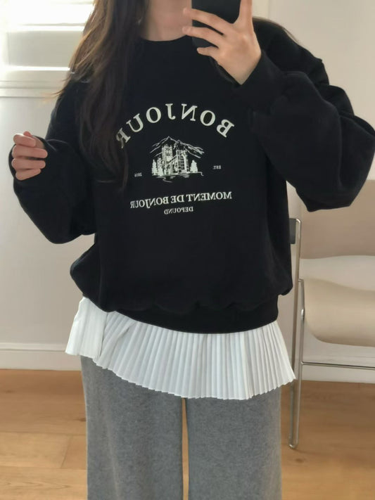 Korean APM Collection Layer Napping Sweater - 2Colors (Instock)