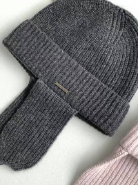 Korean APM Collection EGG Handmade Winter Charcoal Hat (Instock)