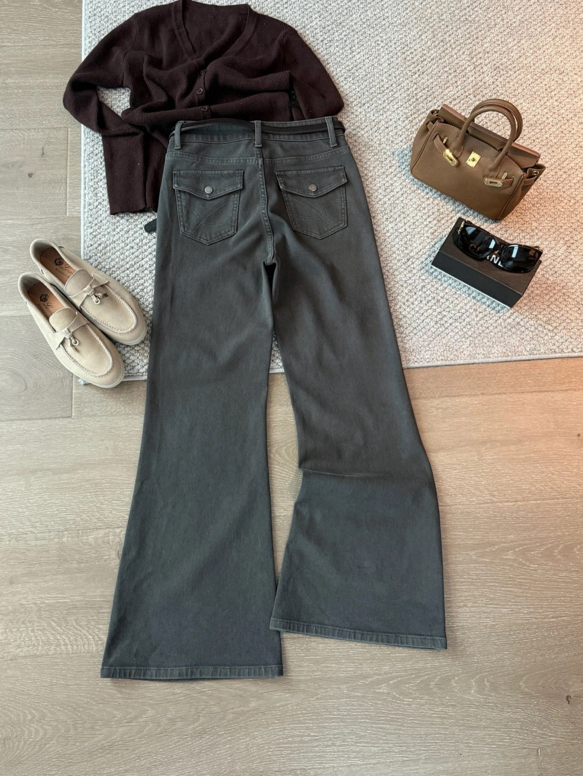 Kelly Designs Vintage Wash Flared Jeans (Instock)