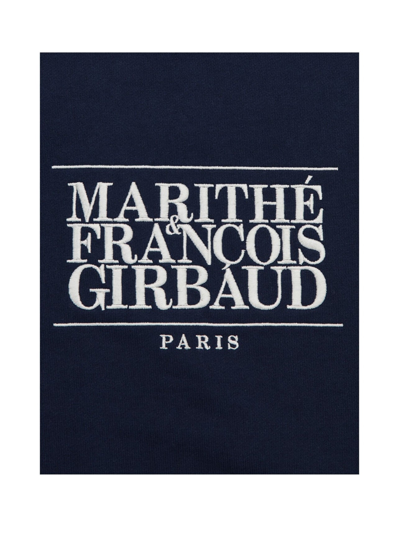 Marithe Classic Logo Crop Sweatshirt Navy (Instock)