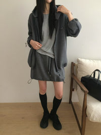 Korean APM Collection Spring Casual Jacket-Navy/Grey (Instock)