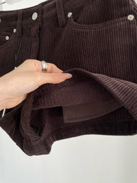 Korean APM Collection Fleece-Lined Corduroy Shorts (Instock)