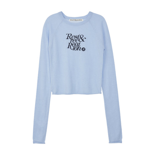 Rest&Recreation RAGLAN LONG SLEEVE KNIT - Blue (Preorder)