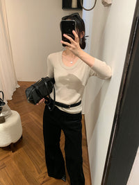Kelly Designs Multiple Colors Big U Neck Top (Instock)