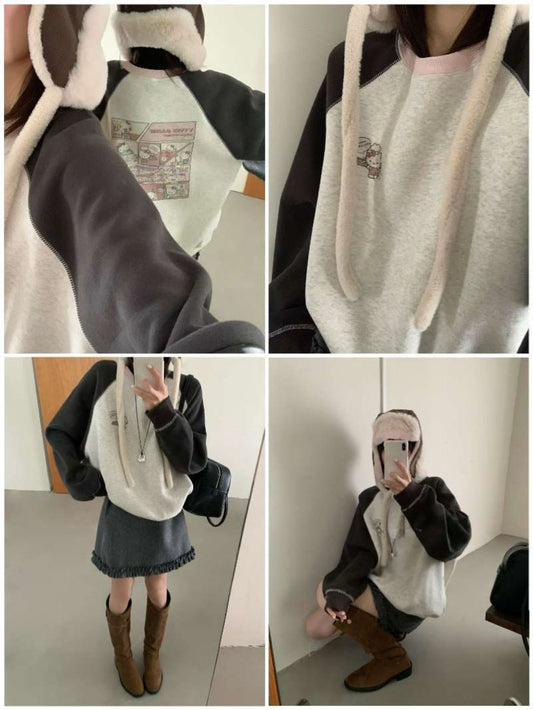 Kelly Designs Hello Kitty Fleece-Lined Cotton Hoodie 🎀🐱 (Instock)