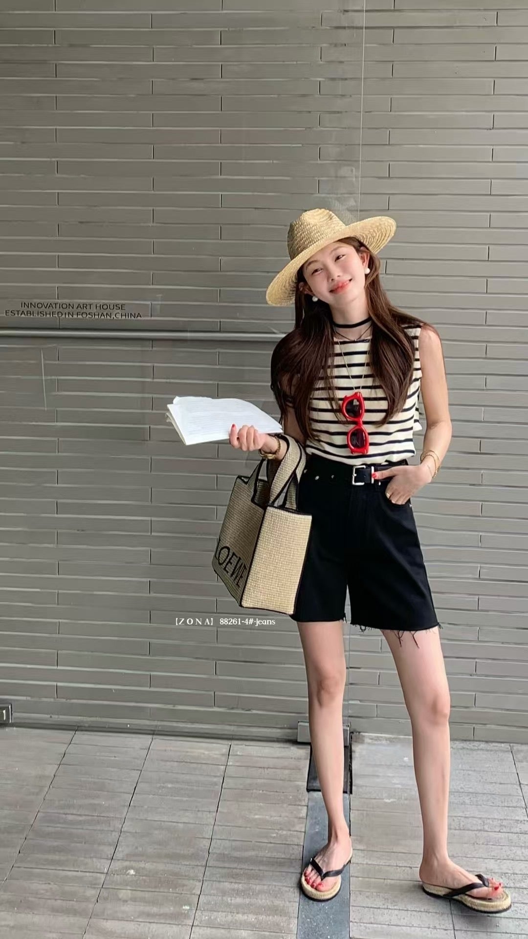 Kelly Designs Soft Denim Black Shorts With Belt (Instock)