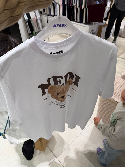 Korean Collection Nerdy Unisex Oversize Tshirt White (Instock)