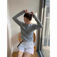 Korean ERUME Lightweight Sheer Long Sleeve Top (Instock)
