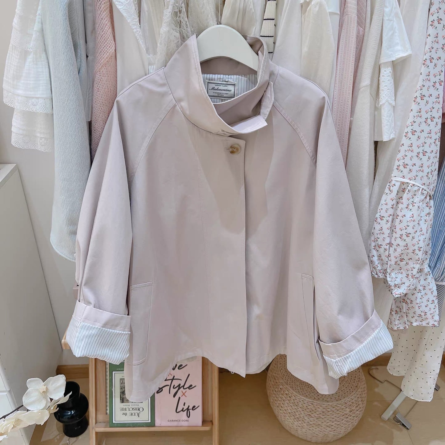 Kelly Designs Oversize Two Colors Cape Trench Coat (Instock)